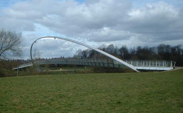 The Millenium Bridge spanning the Ouse below York